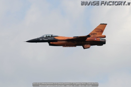 2011-07-01 Zeltweg Airpower 5110 General Dynamics F-16 Fighting Falcon - Dutch Air Force